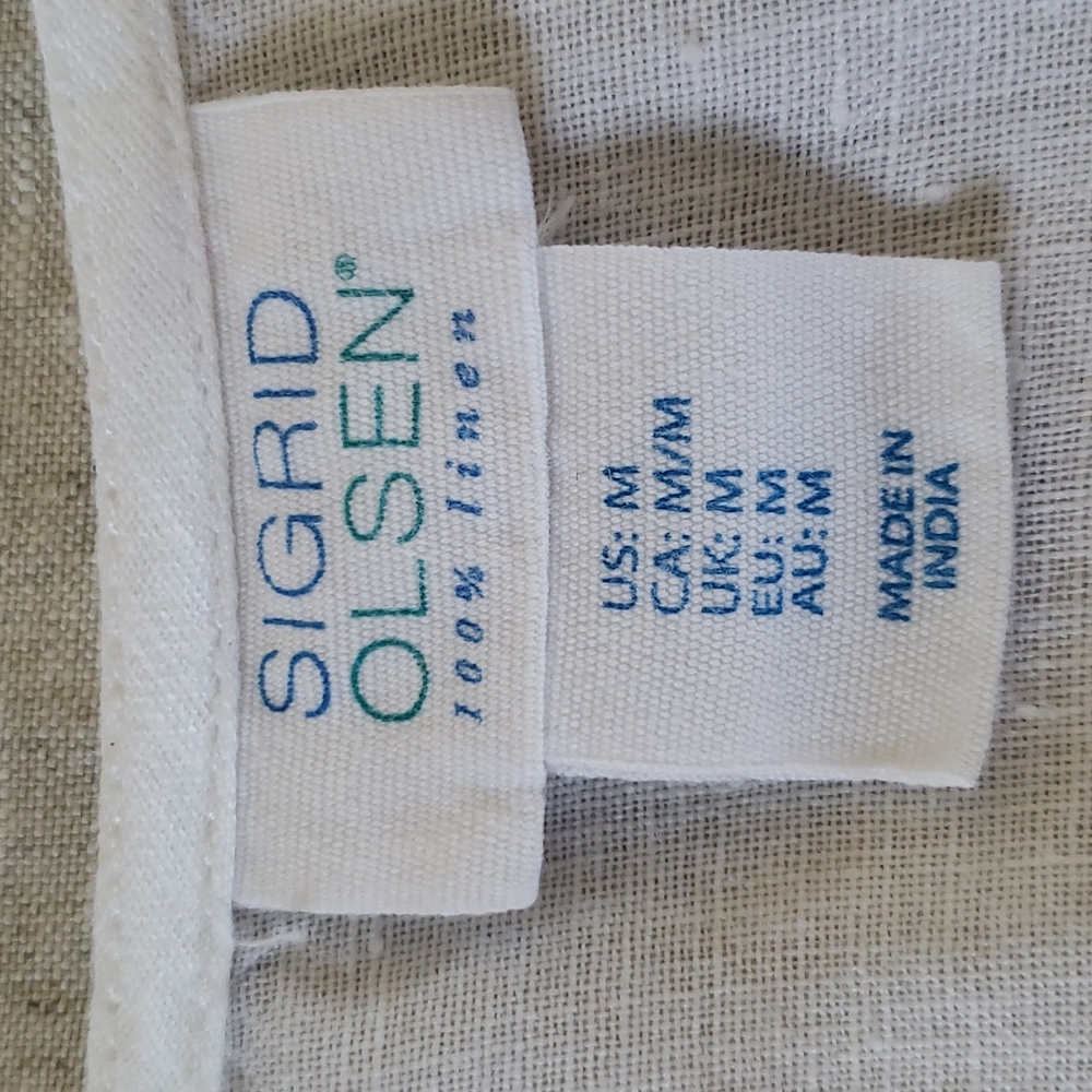 Sigrid Olsen 100 % Linen Top - image 5